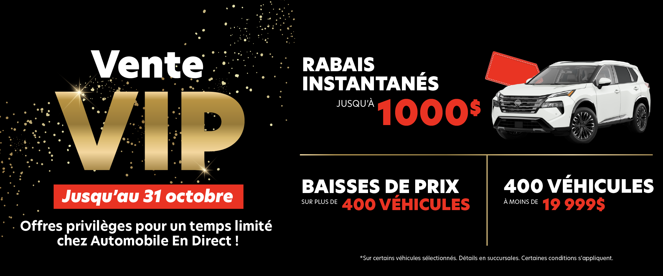 Vente VIP d'octobre