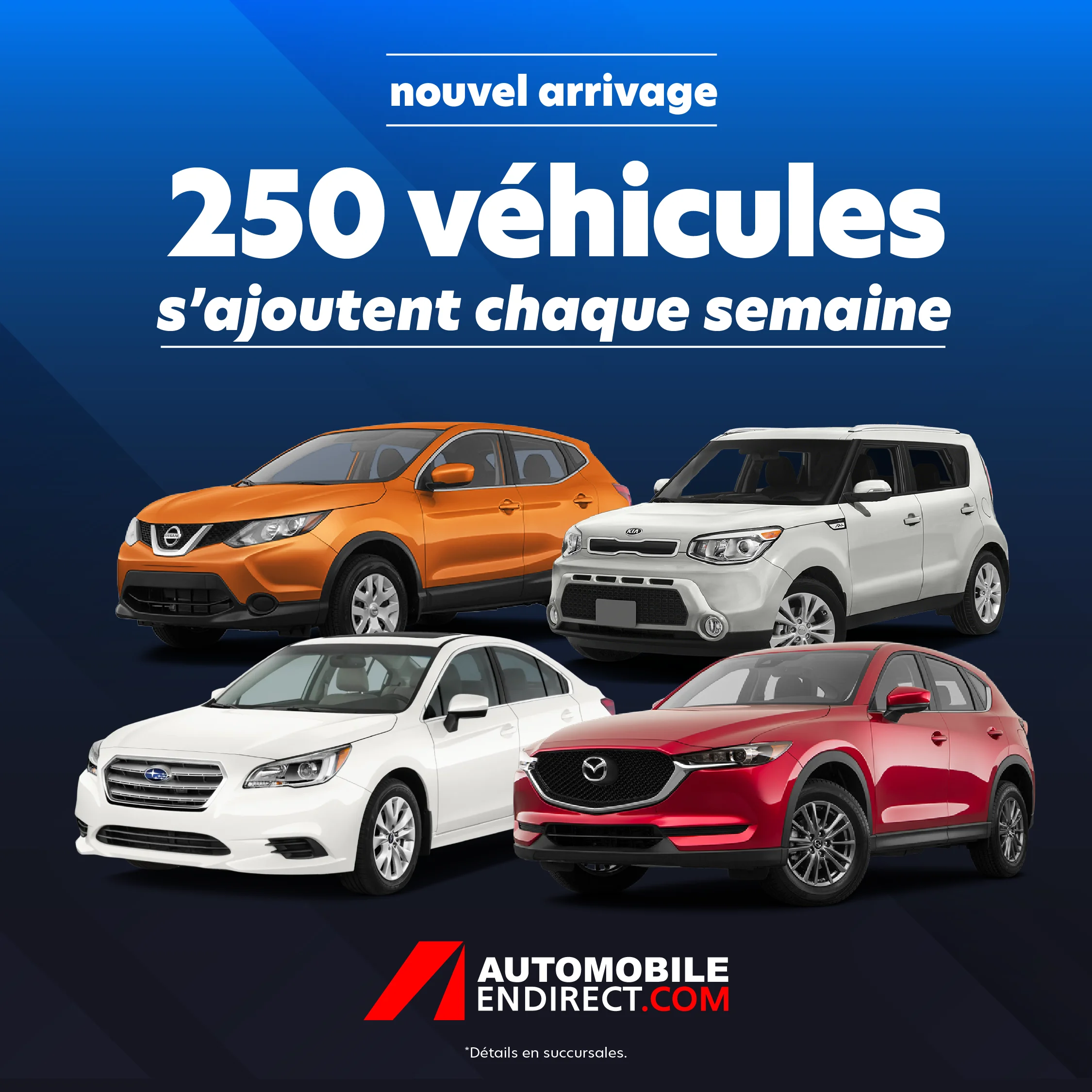 250 véhicules s'ajoutent chaque semaine